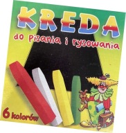 MAR-BOR Farebná krieda na tabuľu, 6 kusov