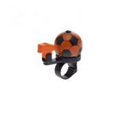 Guľa zvonček na bicykel oranžovo čierna 38mm