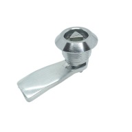 Chrómovaný štvrťotáčkový zámok s trojuholníkovým kľúčom 8 mm/18,5 mm