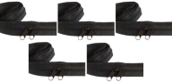 Špirálový zips 5 mm zips ČIERNA 5 metrov + 10 zipsov