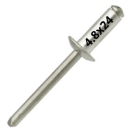 Slepé nity OCEL/OCEL OCEL/OCEL 4,8x24mm - 50 KS
