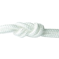 POLYPROPYLÉNOVÉ lano 4mm, pletené, BIELE, hladké, 2m