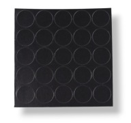 Samolepiace krytky fi 14 mm čierne Folmag 325 maskovacie nálepky 25 ks