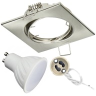 POHYBLIVÁ HALOGÉNOVÁ LAMPA + GU10 5W NEUTRÁLNA LED ŽIAROVKA 4000K + ZÁSUVKA
