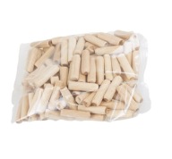 100 x drážkovaná buková nábytková hmoždinka, priemer 10 x 40 mm