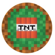 Papierové taniere Pixels TNT narodeniny Minecraft