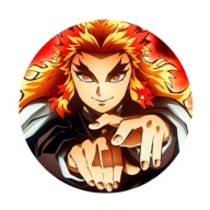 Anime odznak Kimetsu no Yaiba Rengoku 58 mm