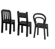 IKEA FJANTIG Čierny háčik, 3 kusy