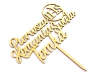 COMUNION TOPPER Prvé sväté prijímanie Meno IHS!