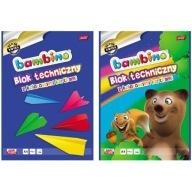 Technický blok, kartón BAMBINO A4, 10 ks zlatý i