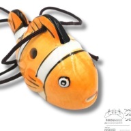 mini OCARINA keramická NEMO FISH, oranžová, 6 dier, noty