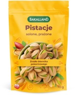 Bakalland pražené slané pistácie 70g, čerstvé, veľké, prírodné, PRÉMIOVÁ KVALITA