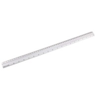 HLINÍKOVÉ kovové pravítko, 50 cm, palce