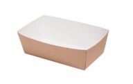 ECO SNACK podnos 12x6x4 cm hnedobiely A'100