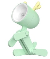MALÁ NOČNÁ LAMPA NA BATÉRIU STOLNÁ LAMPA NA ČÍTANIE LAMPA ZELENÁ JELENKA