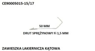 Prívesky farby S CE90005015-15/17 100 ks.