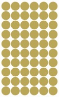Nálepky CIRCLES Bodky 3cm 60ks ZLAT