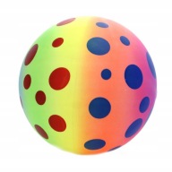 VIACFAREBNÁ GUMOVÁ loptička, DÚHA 23 CM