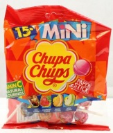 Chupa Chups OVOCNÉ LOLLIES s vitamínom C Cola Jahoda Jablko Pomaranč