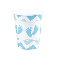 Papierové poháre na sprchovanie pre bábätká Blue Feet