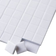 Samolepiace 3D penové kocky, biele, 81 ks, 1 cm, hrúbka kocky 1 mm