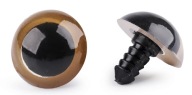 Oči pre hračky maskota 20 mm béžová - 1 pár
