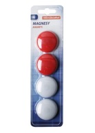 Magnety na dosky s priemerom 40 mm, sada 4 ks.