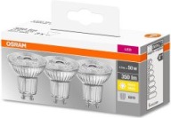 3x GU10 LED žiarovka 4,3W = 50W 350lm 2700K OSRAM