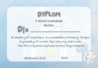 DIPLOMOVÝ DARČEK PRE DIEŤA pre Modrého ročného