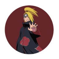 Anime odznak Naruto Akatsuki Deidara 58 mm