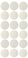 Plstené podložky NA NÁBYTOK, okrúhle kolieska, biele x 18 28 mm