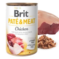 BRIT PATE & MEAT Mokré krmivo pre psov Kurča 400g