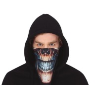 MODRÁ HALLOWEENOVÁ ŠATKA NA TVÁR LEBENY