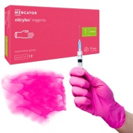 RUŽOVÉ MERCATOR NITRYLEX rukavice jednorazové MAGENTA AQL 1,5 r.S 100 ks