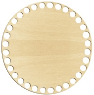 DREVENÝ HÁČKOVACÍ základ, preglejka, KRUH, spodná časť košíka, makramé, 12 cm