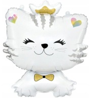 Fóliový balón White Kitty Cat 52x71 cm Narodeniny