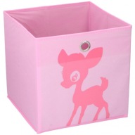 Skladací úložný box na hračky, kôš na oblečenie, deka, ružová