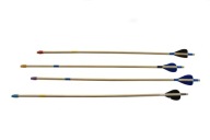 Drevený šíp do luku 60 cm s farebnou poistkou, 3 ks