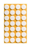Samolepiace plstené podložky pod okrúhly nábytok – BIELE 20mm