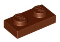 LEGO TANIER 1X2 HNEDÁ Č. 3023 - 4 KS