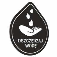 Nálepka na zrkadlo - Šetrite vodu, 10x12 čierna