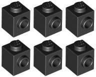 LEGO 87087 BRICK 1x1 čierna (3g) 6 ks.