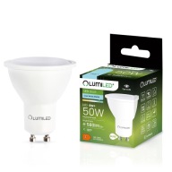 GU10 LED žiarovka 6W = 50W 580lm 6500K STUDENÁ BIELA ​​120° PREMIUM LUMILED