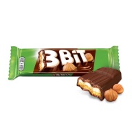3bitová 46g oriešková tyčinka v čokoláde so sušienkami
