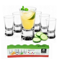 SADA POHÁROV NA VODKU 6, 25 ML, HLADKÉ