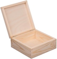 BOX, drevená krabica, 16x16cm, NÁDOBA