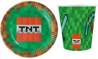 Sada PIKSELE, taniere, šálky, minecraft, 12 ks