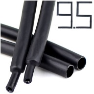 1M ZMRŠŤOVACIA TUBA S LEPIKOM HRUBÉ ČIERNA 9mm 9,5/3,2 mm