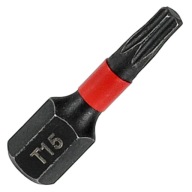 Príklepový bit s magnetickým hrotom TX15 25mm pre skrutkovač RASTOOL