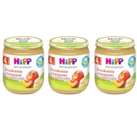 HiPP BIO Broskyne s banánmi po 4 mesiacoch 3x125g